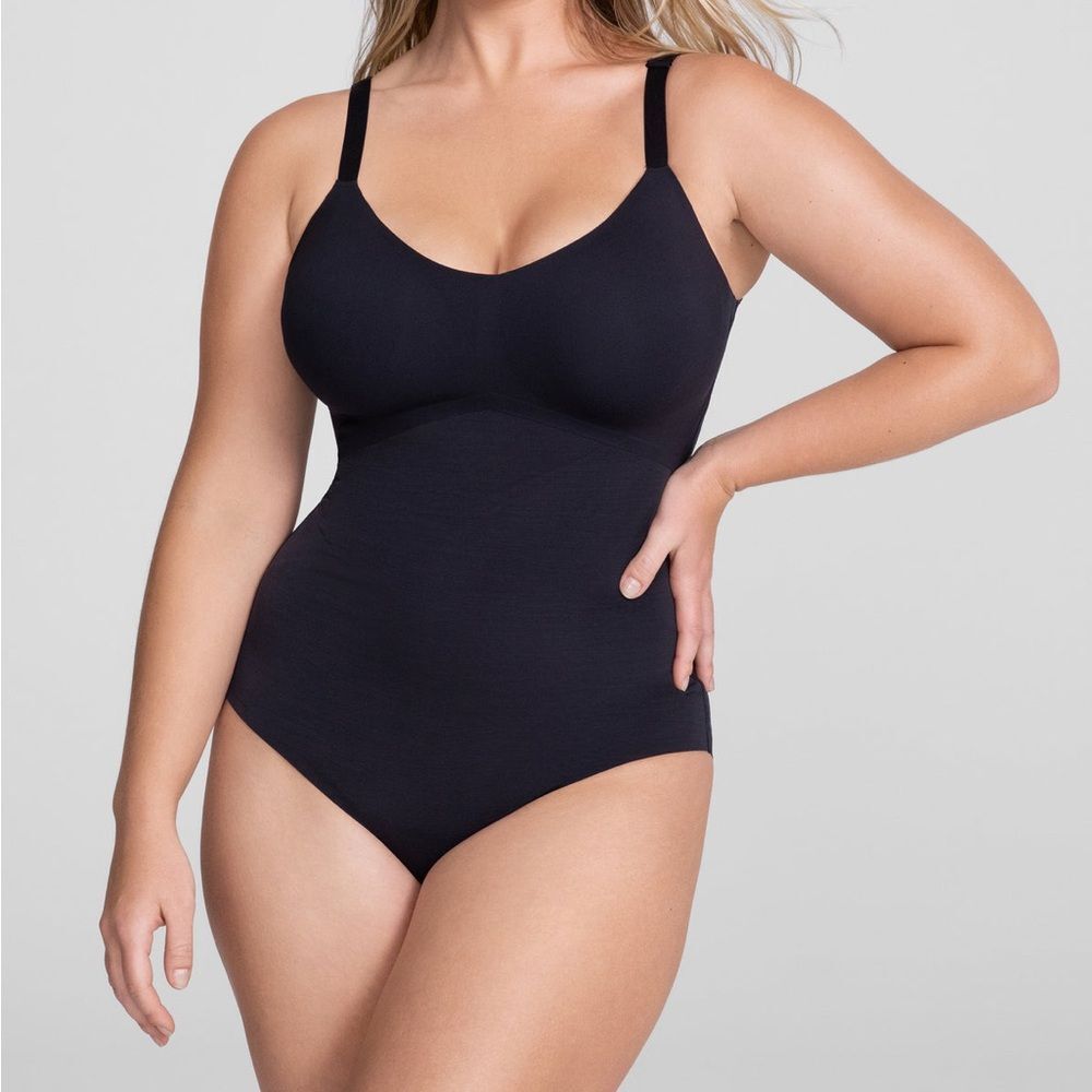 Honeylove Cami Bodysuit Shapewear Black Size 4X Slimming Smoothing Lifting